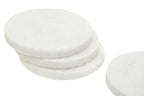 Kindia Set Of 4 White Marble Round Coasters - Joe’s Haven
