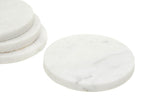 Kindia Set Of 4 White Marble Round Coasters - Joe’s Haven