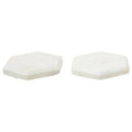 Kindia Set Of 4 White Marble Hexagonal Coasters - Joe’s Haven