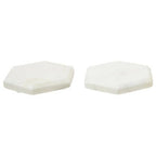 Kindia Set Of 4 White Marble Hexagonal Coasters - Joe’s Haven