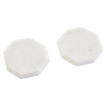 Kindia Set Of 4 White Marble Octagonal Coasters - Joe’s Haven