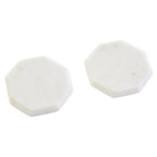Kindia Set Of 4 White Marble Octagonal Coasters - Joe’s Haven