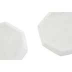 Kindia Set Of 4 White Marble Octagonal Coasters - Joe’s Haven