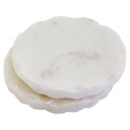 Kindia Set Of 4 White Marble Rustic Edge Coasters - Joe’s Haven
