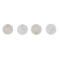 Kindia Set Of 4 White Marble Rustic Edge Coasters - Joe’s Haven