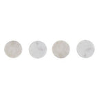 Kindia Set Of 4 White Marble Rustic Edge Coasters - Joe’s Haven
