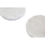 Kindia Set Of 4 White Marble Rustic Edge Coasters - Joe’s Haven