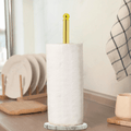 Delphine Gold Kitchen Roll Holder With Marble Base - Joe’s Haven