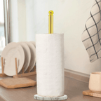 Delphine Gold Kitchen Roll Holder With Marble Base - Joe’s Haven