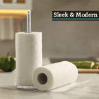 Delphine Chrome Kitchen Roll Holder with Marble Base - Joe’s Haven