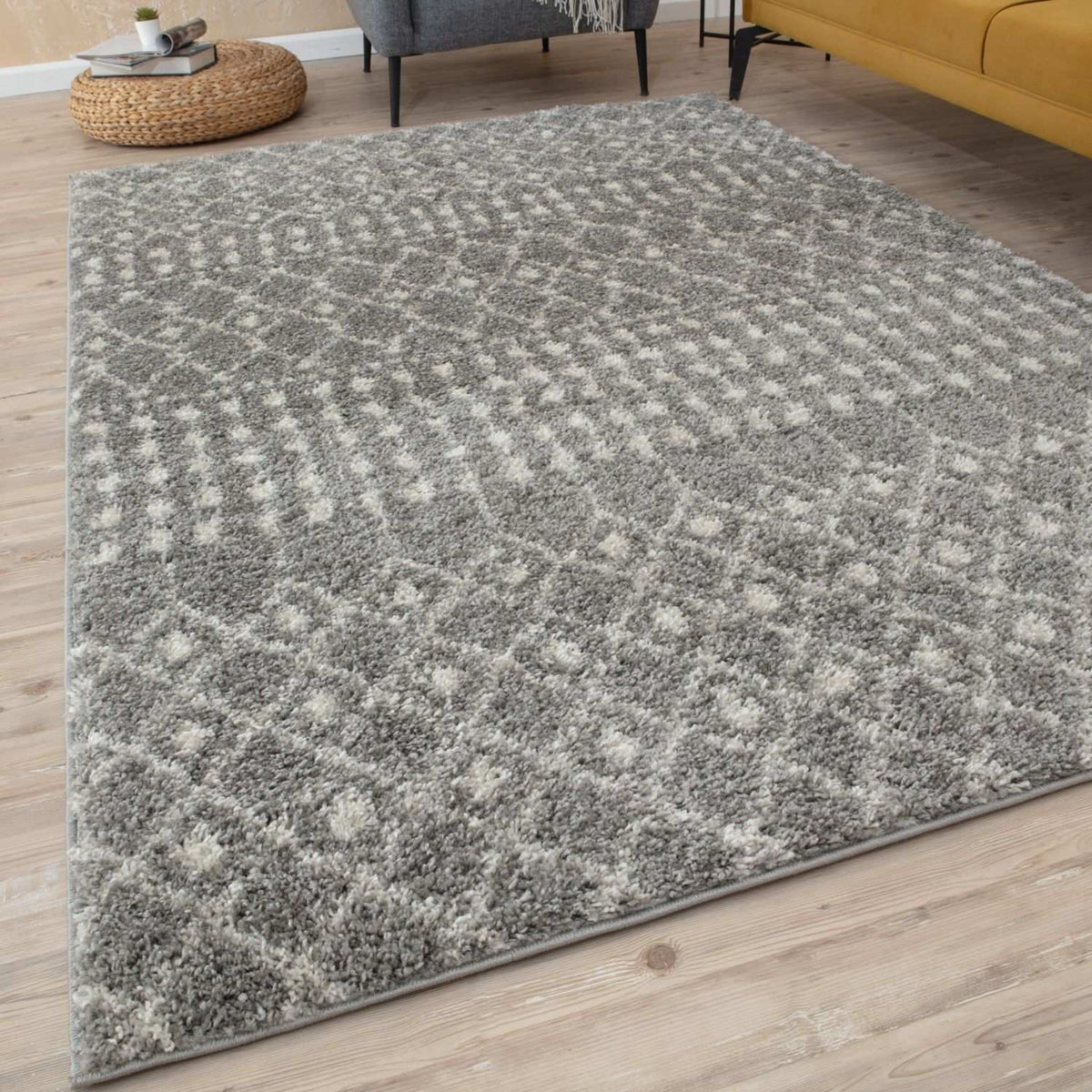 Moroccan Grey Shaggy Rug | 1010 - Joe’s Haven