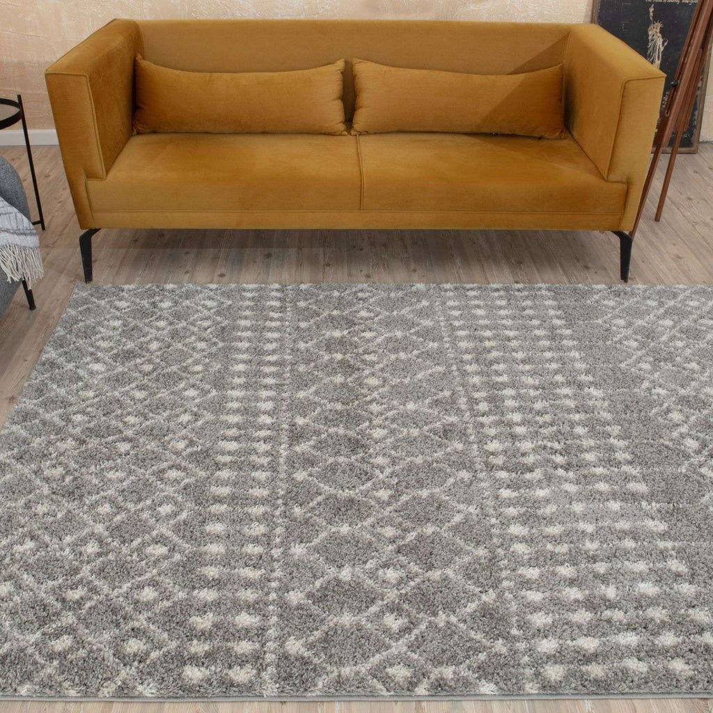 Moroccan Grey Shaggy Rug | 1010 - Joe’s Haven