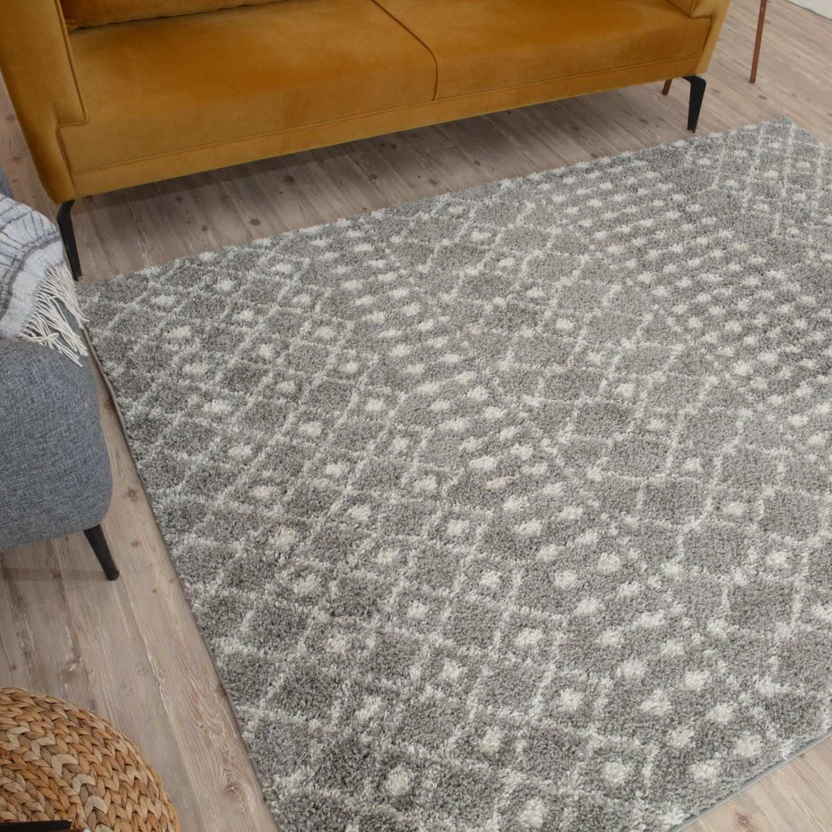 Moroccan Grey Shaggy Rug | 1010 - Joe’s Haven