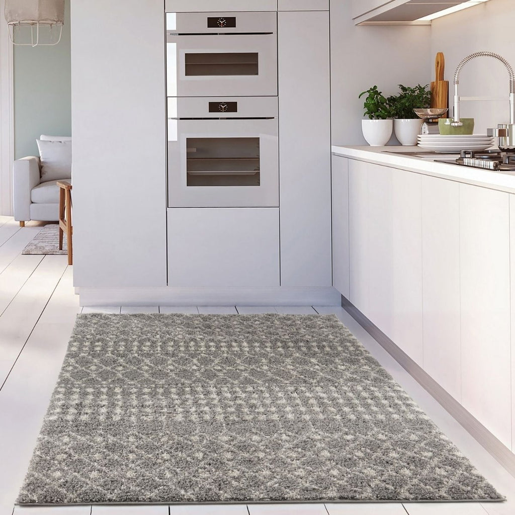 Moroccan Grey Shaggy Rug | 1010 - Joe’s Haven