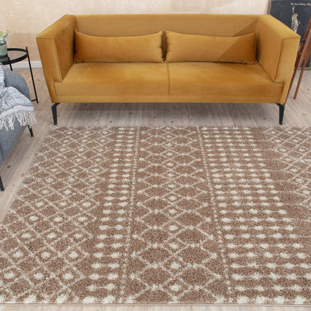 Moroccan Beige Shaggy Rug | 1020 - Joe’s Haven