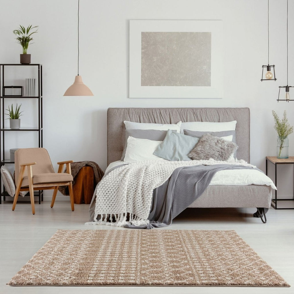 Moroccan Beige Shaggy Rug | 1020 - Joe’s Haven