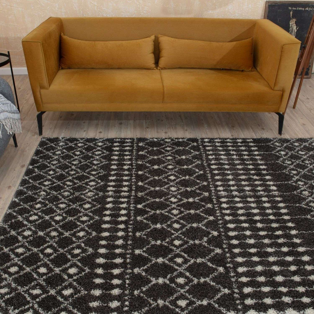 Moroccan Dark Grey Shaggy Rug | 1040 - Joe’s Haven