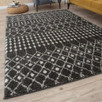 Moroccan Dark Grey Shaggy Rug | 1040 - Joe’s Haven