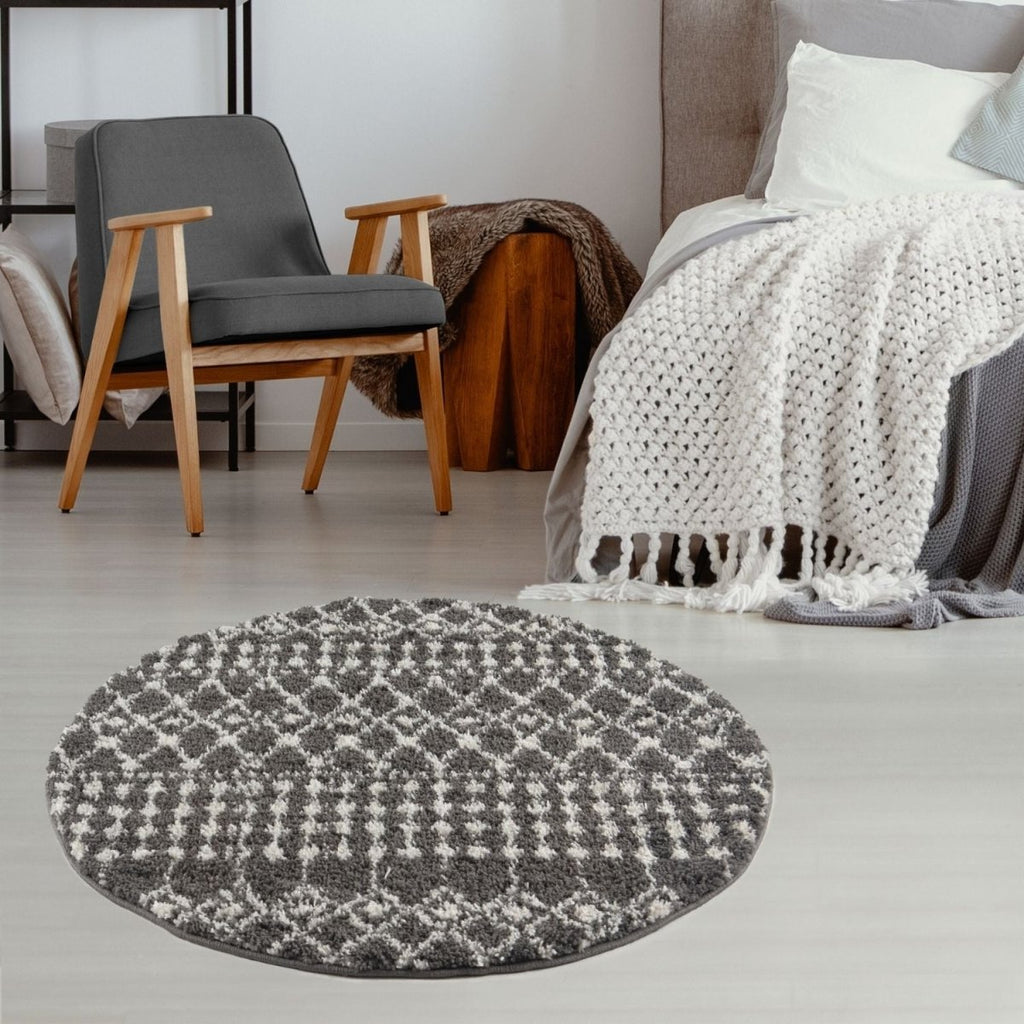 Moroccan Dark Grey Shaggy Rug | 1040 - Joe’s Haven