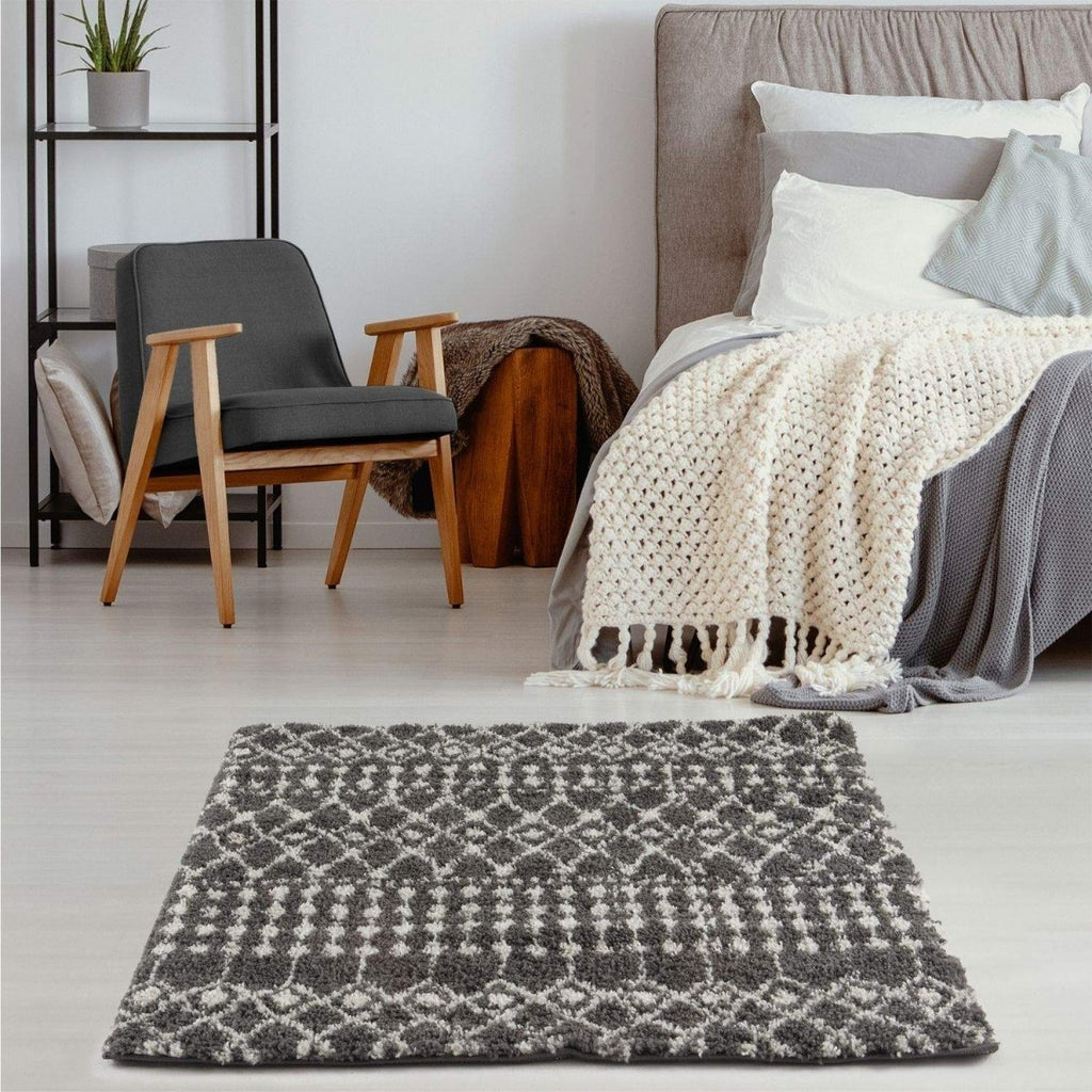 Moroccan Dark Grey Shaggy Rug | 1040 - Joe’s Haven