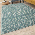 Moroccan Duck Egg Blue Shaggy Rug | 1050 - Joe’s Haven