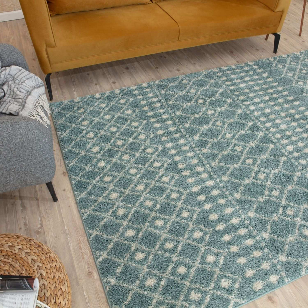 Moroccan Duck Egg Blue Shaggy Rug | 1050 - Joe’s Haven