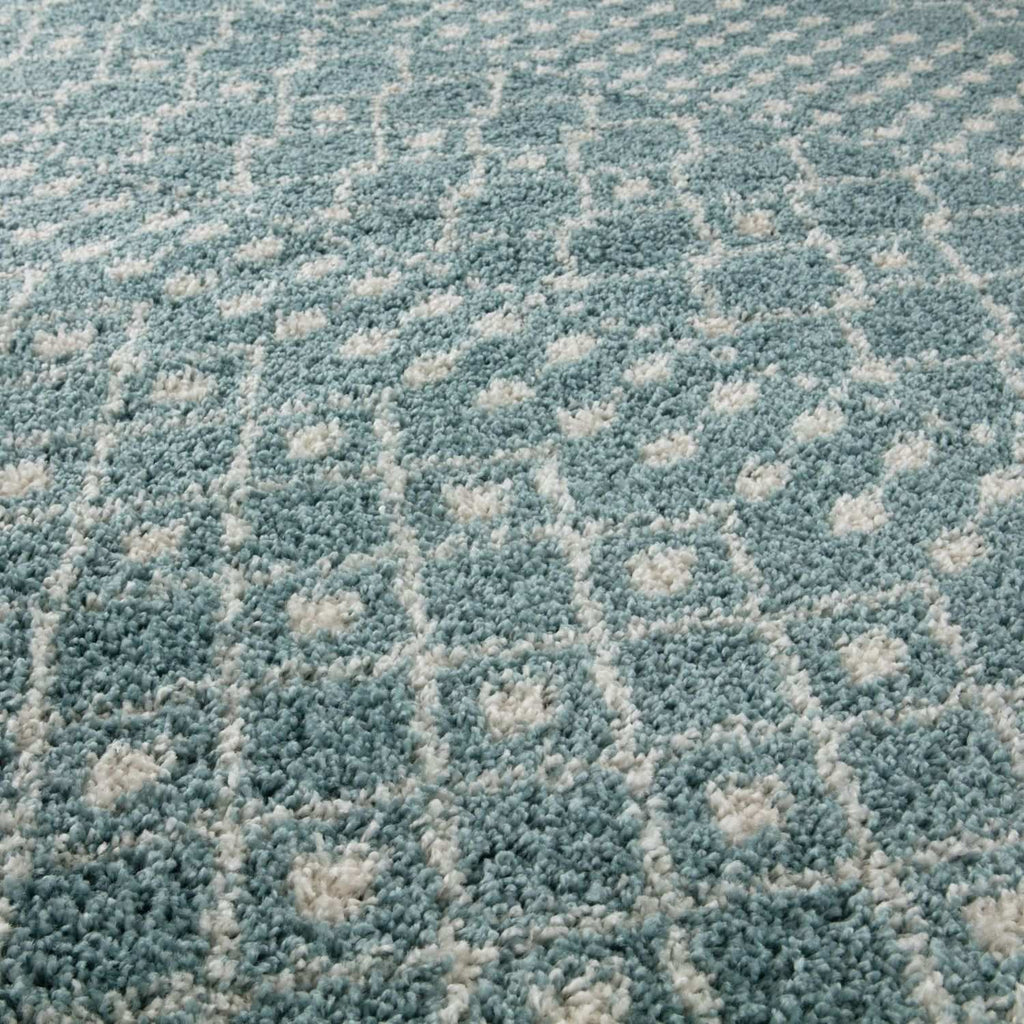 Moroccan Duck Egg Blue Shaggy Rug | 1050 - Joe’s Haven