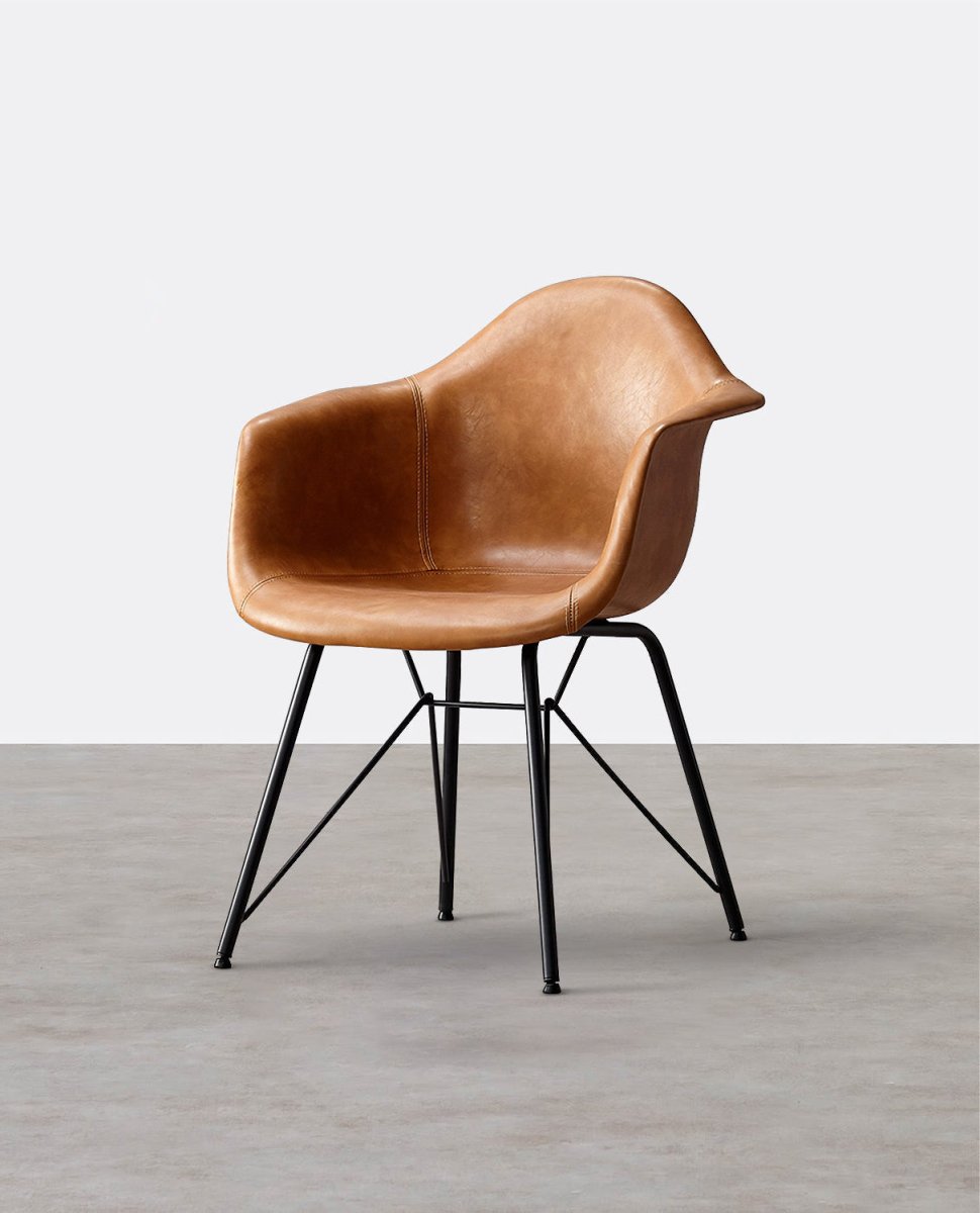 A Set of 2 Bobby Dining Chairs, Distressed Leather - Joe’s Haven