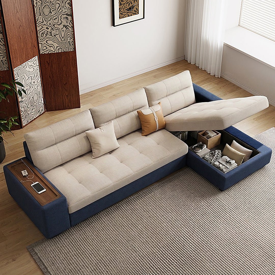 Lobo Sectional Sofa With Storage, Chaise Lounge Sofa Bed - Joe’s Haven