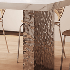 Madison Dining Table, White Sintered Stone & Acrylic - Joe’s Haven