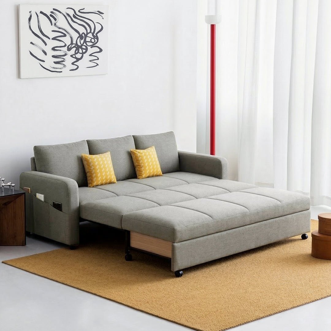 Gabriel Two Seater Sofa Bed, Linen - Joe’s Haven