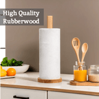 Soka Rubber wood Kitchen Roll Holder - Joe’s Haven