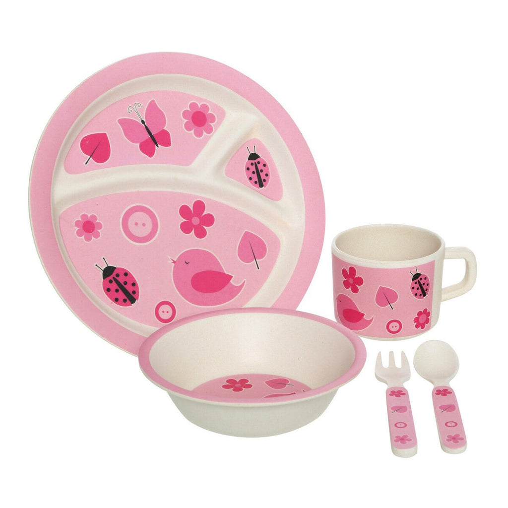Eden Kids 5 Piece Pink Bamboo Dinner Set - Joe’s Haven