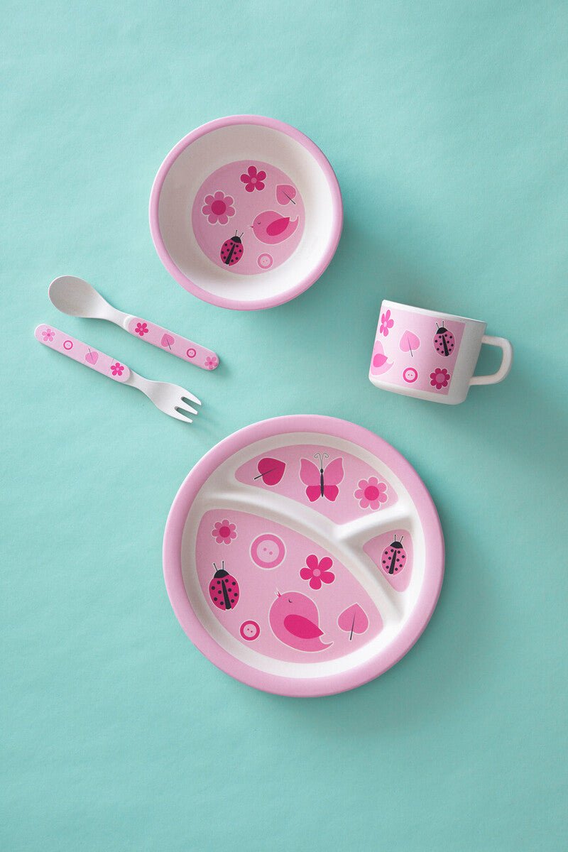 Eden Kids 5 Piece Pink Bamboo Dinner Set - Joe’s Haven