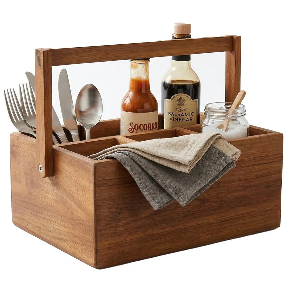 Socorro Acacia Cutlery Caddy - Joe’s Haven