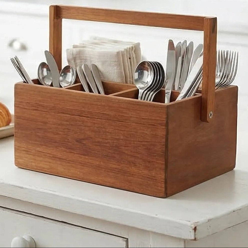 Socorro Acacia Cutlery Caddy - Joe’s Haven