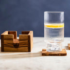 Kora Set Of 4 Olive Wood Square Coasters - Joe’s Haven