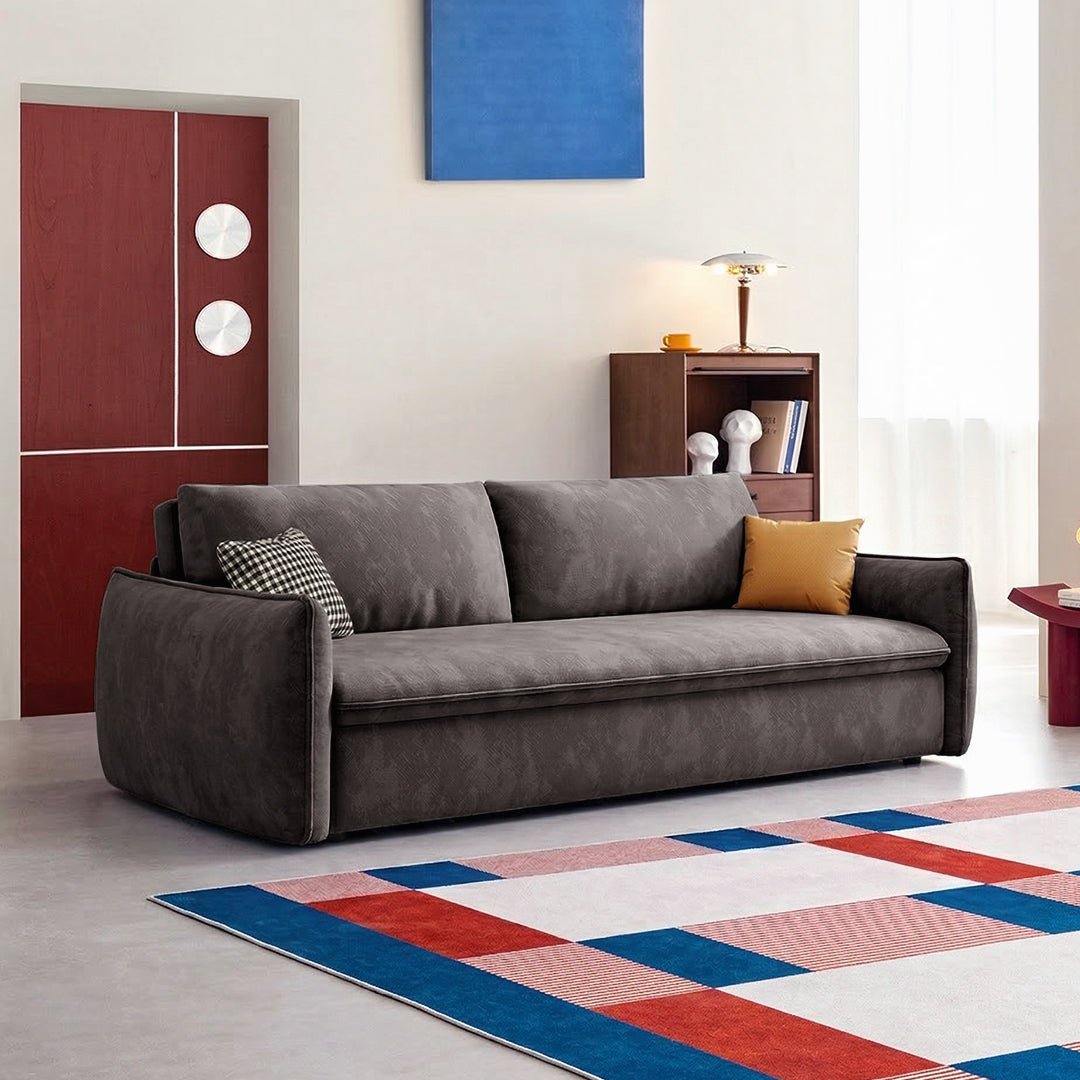 Fernandez Two Seater, Three Seater Sofa Bed With Storage, Suede - Joe’s Haven