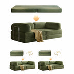 Van Buren Foldable Lazy Sofa Bed, Corduroy - Joe’s Haven