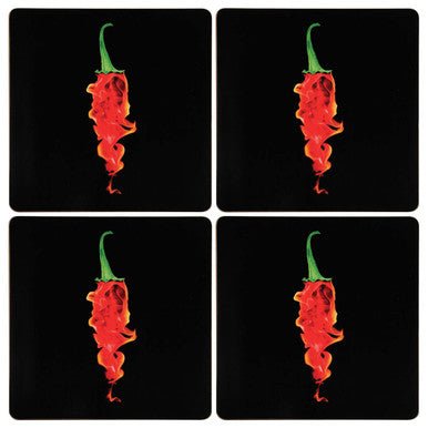 Set Of Four Flaming Chilli Placemats - Joe’s Haven