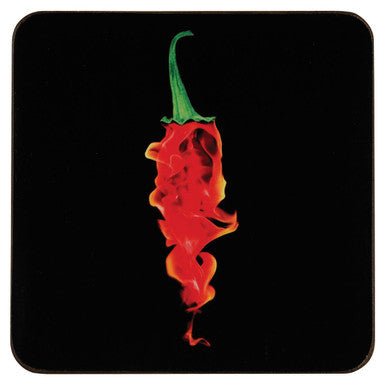 Set Of Four Flaming Chilli Coasters - Joe’s Haven