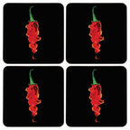 Set Of Four Flaming Chilli Coasters - Joe’s Haven