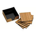 Mareel Set Of 6 Plastic And Wood Veneer Coasters - Joe’s Haven