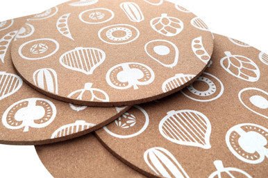 Besa Set Of Four Cork Round Placemats - Joe’s Haven