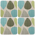 Green Leaves Set Of Four Coasters - Joe’s Haven