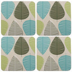 Green Leaves Set Of Four Coasters - Joe’s Haven