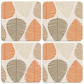 Orange Leaf Set Of Four Coasters - Joe’s Haven