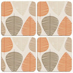 Orange Leaf Set Of Four Coasters - Joe’s Haven
