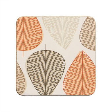 Orange Leaf Set Of Four Coasters - Joe’s Haven