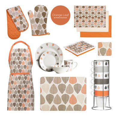 Orange Leaf Set Of Four Coasters - Joe’s Haven
